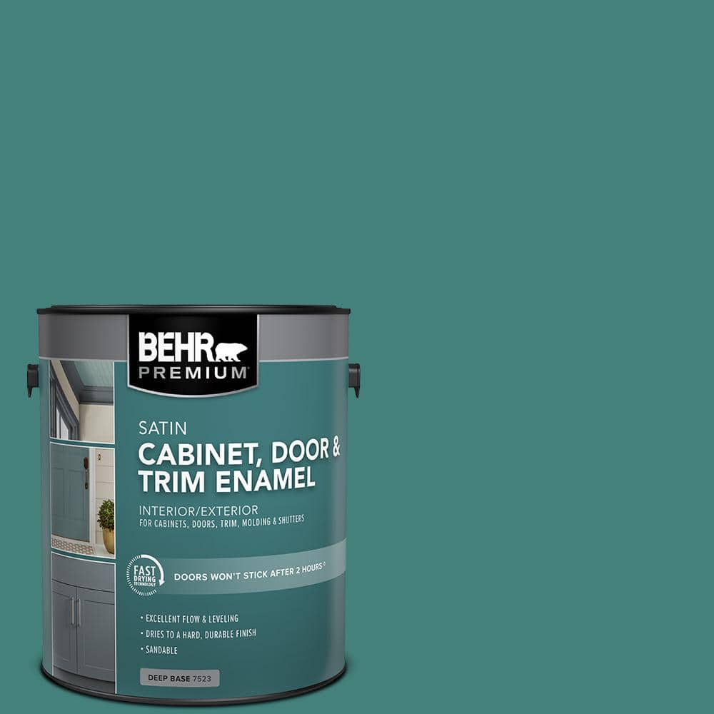 1 gal. #M450-6 Bubble Turquoise Satin Enamel Interior/Exterior Cabinet, Door & Trim Paint price history on PriceWatchPro