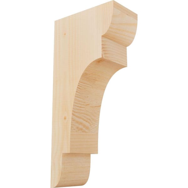 Ekena Millwork 5-1/2 in. x 10 in. x 22 in. Douglas Fir New Brighton Smooth Corbel