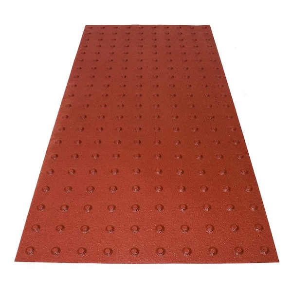 Safety Step TD PowerBond 24 in. x 4 ft. Colonial Red ADA Warning Detectable Tile (Peel and Stick)