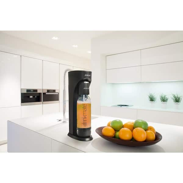 Drinkmate Sparkling Water and Drink Maker Without CO2 Cylinder, Matte Black