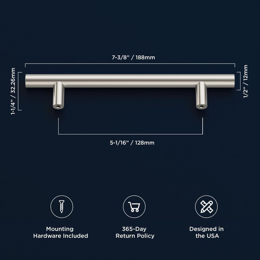 Heritage Designs 5-1/16 Inch (128mm) Center to Center Multipack Bar Pull for Cabinets or Drawers