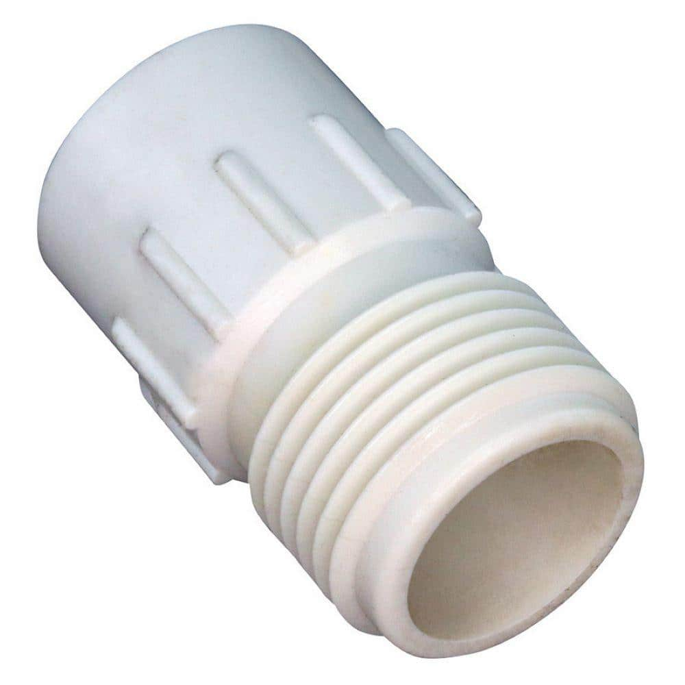 Apollo 1/2 in. Slip PVC x 3/4 in. MHT PVC Male PVC Adapter AISLMHT1234 ...