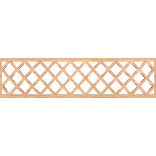 Ekena Millwork Manchester Fretwork 0.25 in. D x 47 in. W x 12 in. L Hickory Wood Panel Moulding