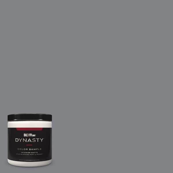 BEHR DYNASTY 8 oz. #N530-5 Mission Control One-Coat Hide Matte Stain-Blocking Interior/Exterior Paint and Primer Sample