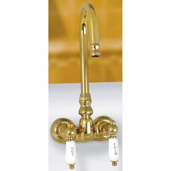 Elizabethan Classics TW38 2-Handle Claw Foot Tub Faucet without Handshower in Satin Nickel