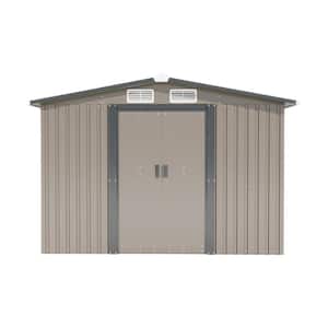 10 ft. x 8 ft. Metal Shed Outdoor Waterproof Storage with Lockable Door for Backyard Patio Lawn and Garden (80 sq. ft.)