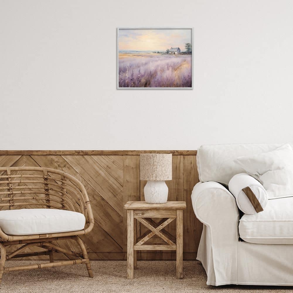 Lavender Farm Fields by Arlington Prints Gray Framed Nature Giclee Art Print 16 in. x 20 in. price history on PriceWatchPro