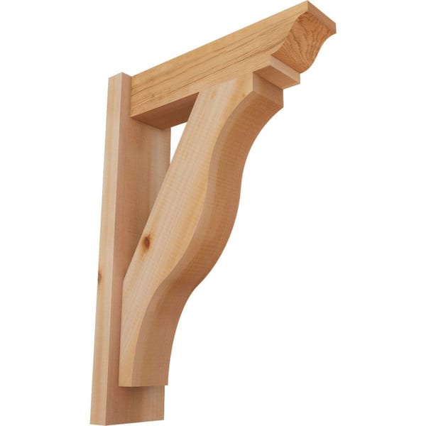 Ekena Millwork 6 in. x 26 in. x 18 in. Western Red Cedar Fuston Traditional Smooth Outlooker