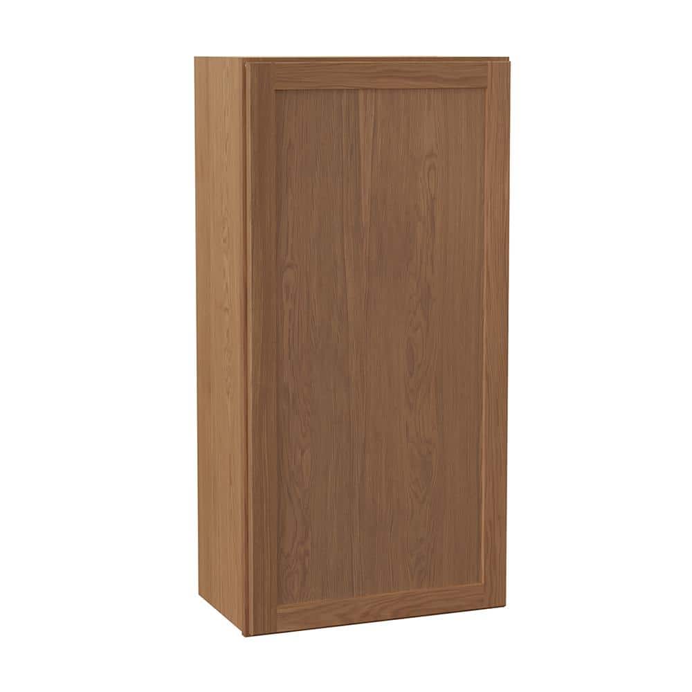 Sinclair 21 in. W x 12 in. D x 42 in. H Assembled Wall Cabinet in Shaker Saddle Oak