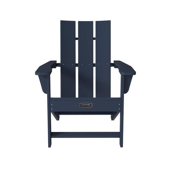 Kadehome Blue Folding Outdoor Plastic Adirondack Chair (1-Pack)