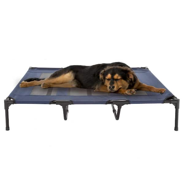 Extra Large Navy Blue Elevated Pet Bed