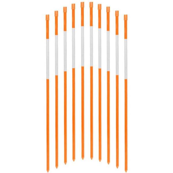 FiberMarker 72 in. Solid Reflective Driveway Markers Driveway Poles for Easy Visibility at Night,5/16 in. Dia Orange, (450-Pack)