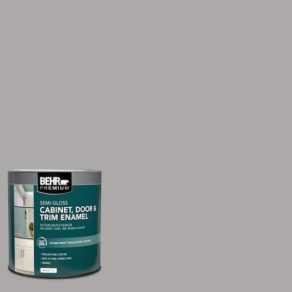 BEHR PREMIUM 1 qt. #PPU18-14 Cathedral Gray Semi-Gloss Enamel Interior/Exterior Cabinet, Door & Trim Paint