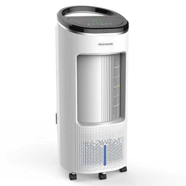 Frigidaire 350 CFM 4-Speed 2-In-1 Evaporative Cooler (Swamp Cooler) and Fan with Wide Angle Oscillation for 250 sq. ft. - White