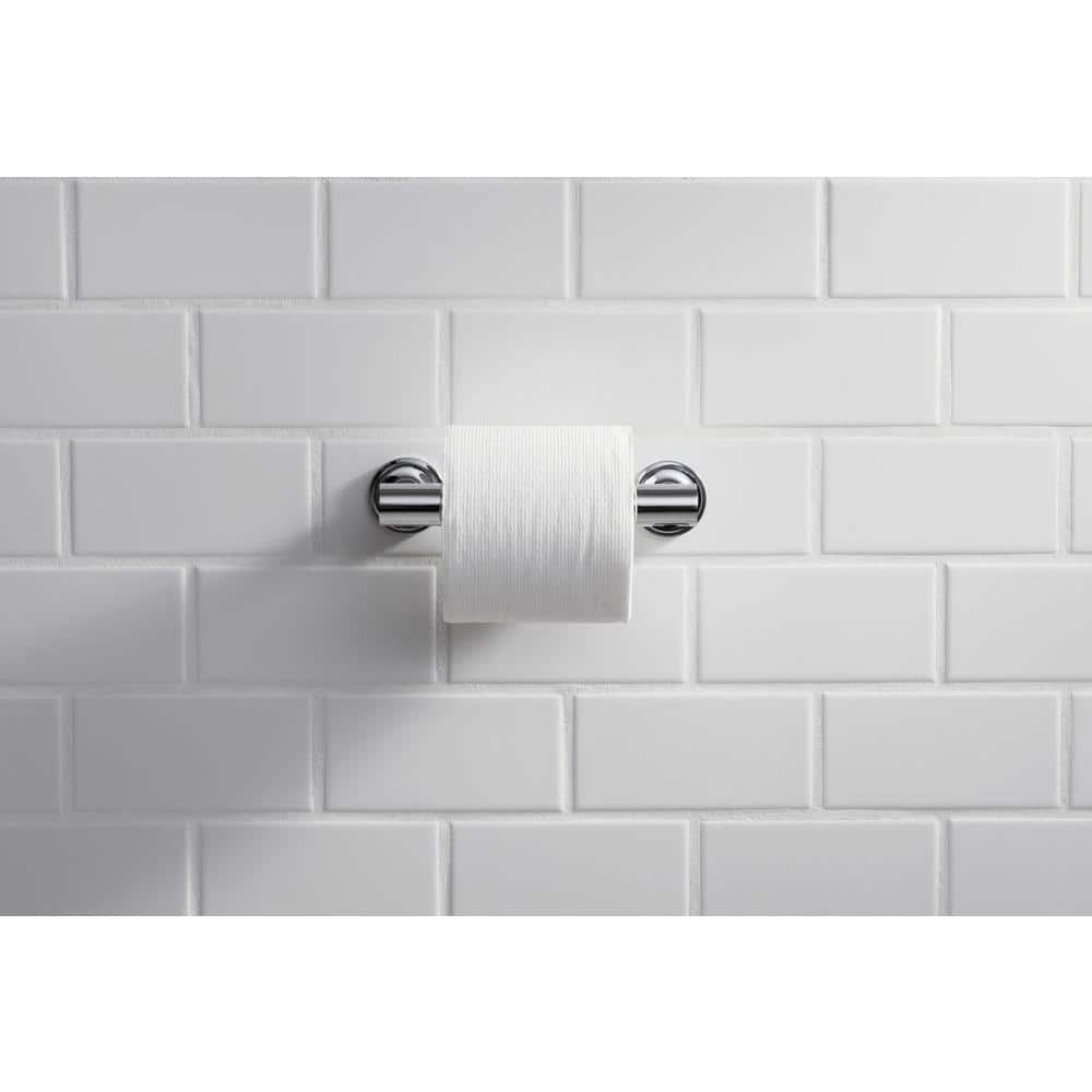 Polished Chrome Wall-Mount Pivoting Toilet Paper Holder