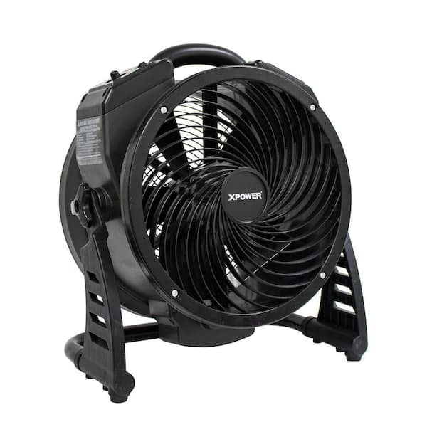 X-39AR 1/4 HP 2 1 00 CFM Variable Speed Sealed Motor Industrial Axial Air Mover Blower Fan with Power Outlets in. Blue