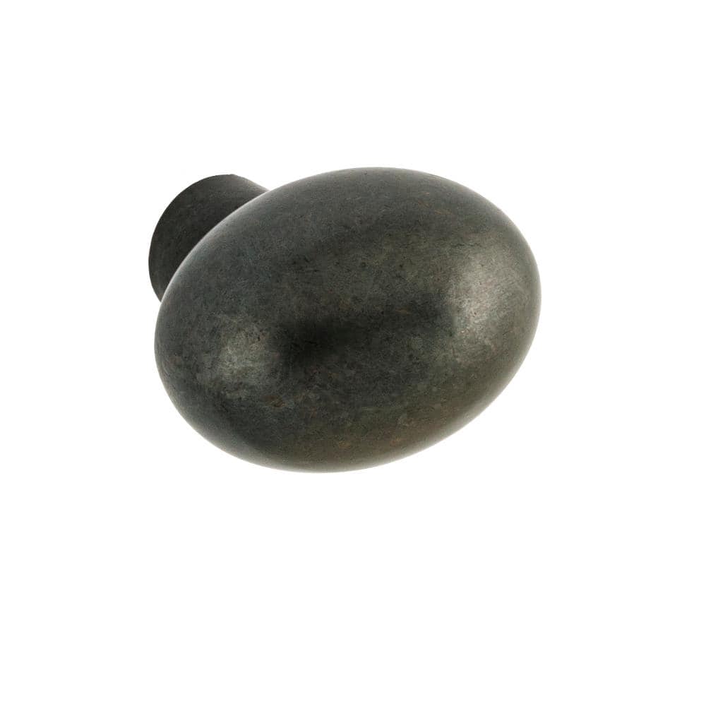 Dark Bronze Oval Knob with Mounting Hardware