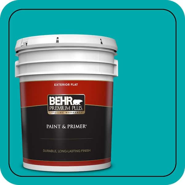 BEHR PREMIUM PLUS 5 gal. #P460-5 Fiji Flat Exterior Paint & Primer