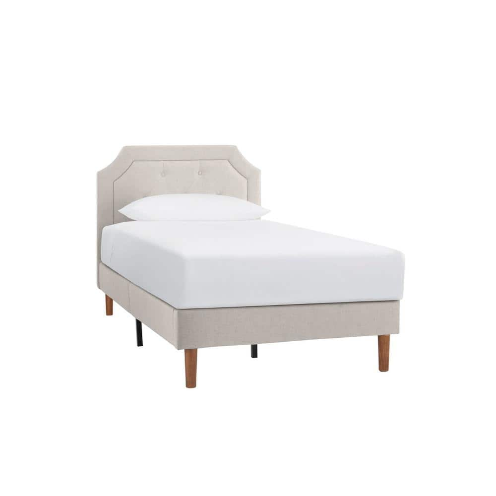 BIA Double Bed Pack (Beige) + Mattress NEW PALACIO 140x190cm