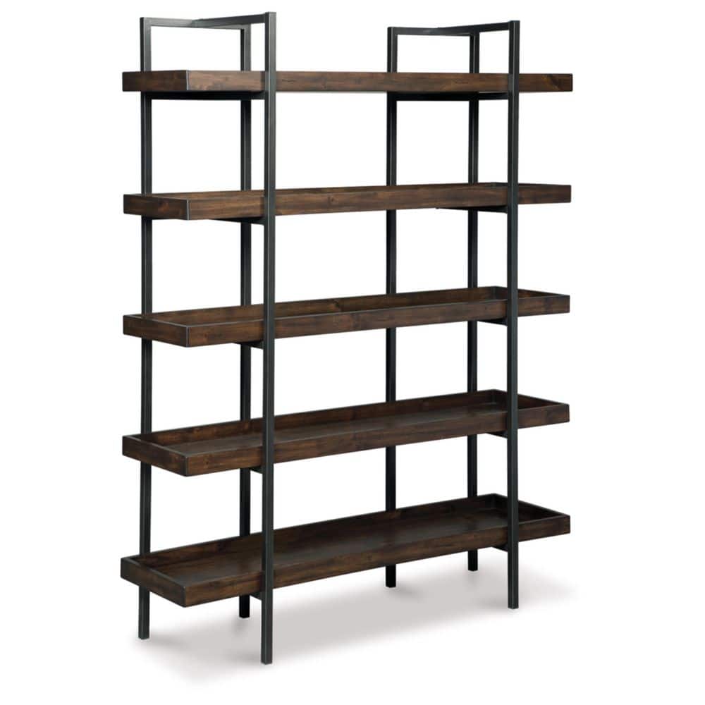 Starmore Industrial Brown Acacia and Steel Bookcase