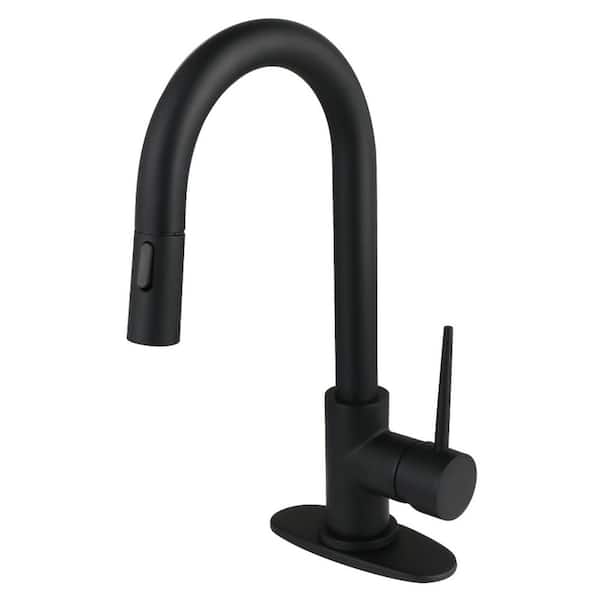 New York 1-Handle Bar Faucet Deckplate Included in Matte Black