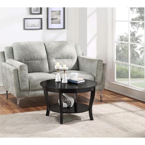 Convenience Concepts American Heritage Round Coffee Table 53 Off Calespavil Cat Convenience Concepts American Heritage, American Heritage Black Round Coffee Table