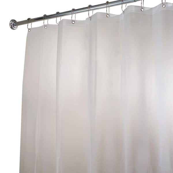 Interdesign Eva Extra Wide Shower, Extra Short Shower Curtain Liner