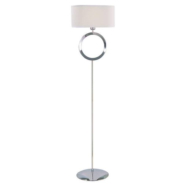 Tulen Lawrence 60.5 in. Polished Stainless Steel Incandescent Floor Lamp