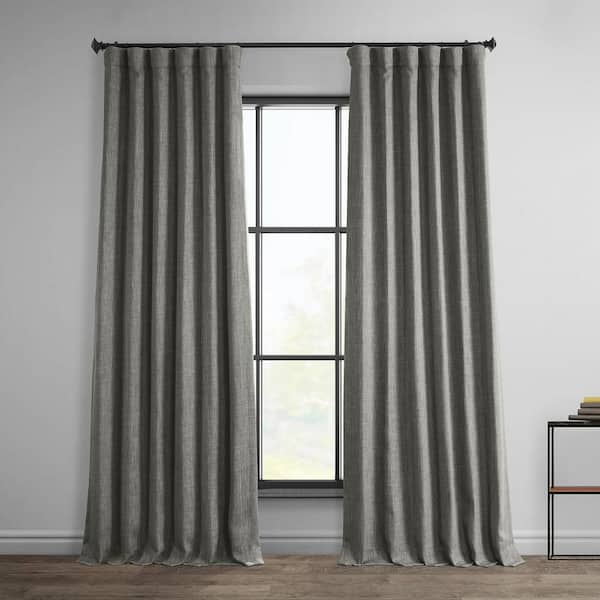 Exclusive Fabrics & Furnishings Blazer Grey Solid Rod Pocket Room ...