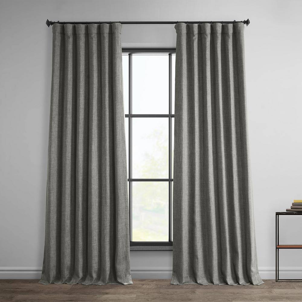 Blazer Grey Solid Rod Pocket Room Darkening Curtain - 50 in. W x 96 in. L (1 Panel) price history on PriceWatchPro