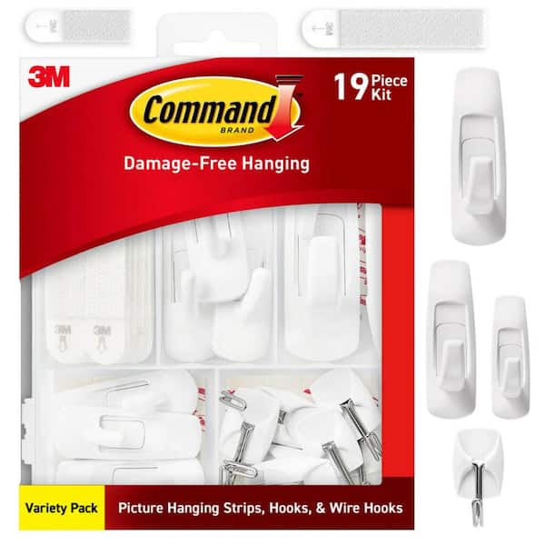 Command Variety Pack, Picture Hanging Strips, Utility Hooks and Wire Hooks,  1 Kit 17231-ES - The Home Depot