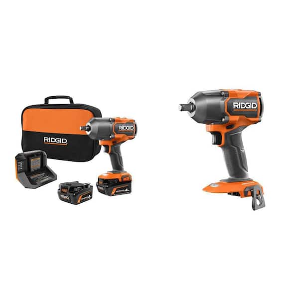 18V Brushless Cordless 4-Mode 1/2 in. High-Torque Impact Wrench Kit w/ (2) 4.0 Ah Batteries, Charger, & Impact Wrench