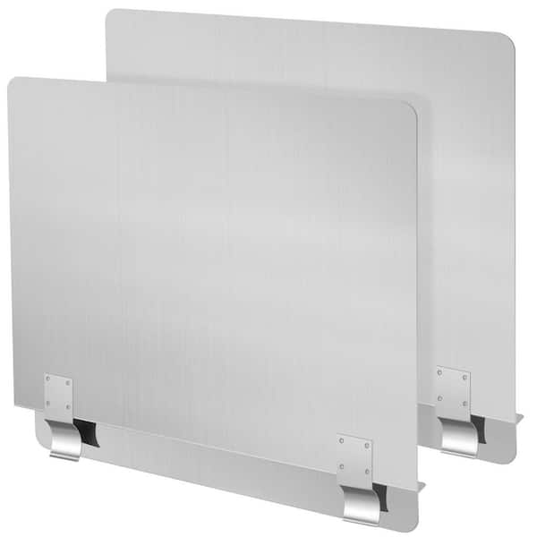 2-Pack 20.5 in. W x 13.5 in. H Stainless Steel Fryer Splash Guard, Side Stove Splash Guard for Stop Oil from Splatte