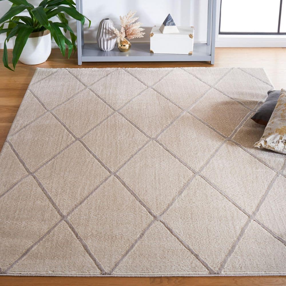 Revive 7 ft. x 7 ft. Beige Diamond Solid Square Area Rug price history on PriceWatchPro