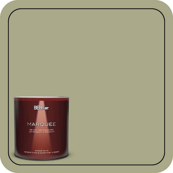 BEHR MARQUEE 1 qt. #S360-4 Meditation Time One-Coat Hide Matte Interior Paint & Primer