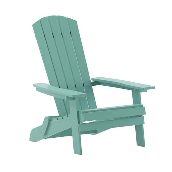 Carnegy Avenue Blue Faux Wood Resin Adirondack Chair