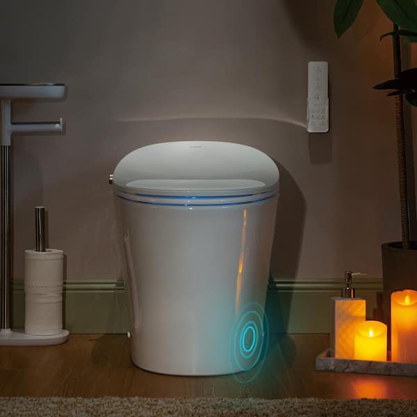 WOODBRIDGE Intelligent 1-Piece 1.28 GPF Bidet Toilet with Auto Open & Close, Auto Flush,Foot Sensor Flush and Heated Seat