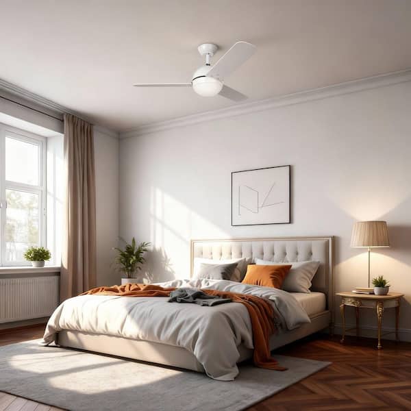 Hampton Bay Phipps 44 in. Indoor Matte White Ceiling Fan with