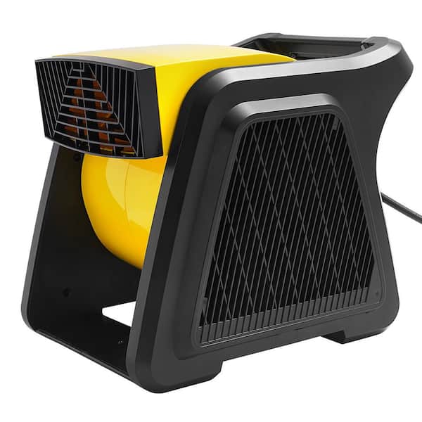 Pivoting Utility Fan 12.8 in. 3 Speeds Blower Fan in Black with Portable Handle 600 CFM Air Mover for Drying Ventilating