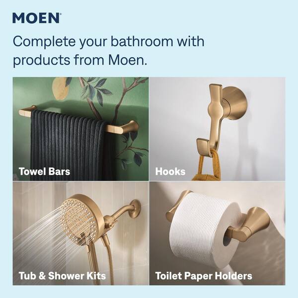 MOEN Revyl Single Hole Single Handle Bathroom Faucet in Bronzed