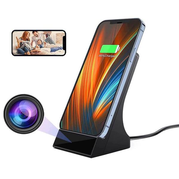 LiVIE Wired 1080P Wi-Fi Hidden Security Camera with Night Vision and Wireless Charger