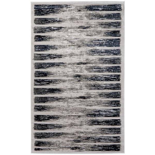 Black 7 x 10 ft. Loomed Abstract Rectangle Indoor Area Rug