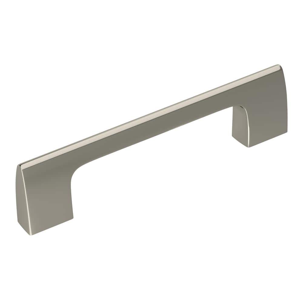 Riva 3-3/4 in. (96mm) Modern Polished Nickel Bar Cabinet Pull