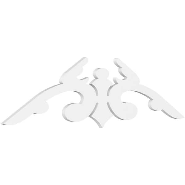 Ekena Millwork Pitch Milton 1 in. x 60 in. x 20 in. (7/12) Architectural Grade PVC Gable Pediment Moulding