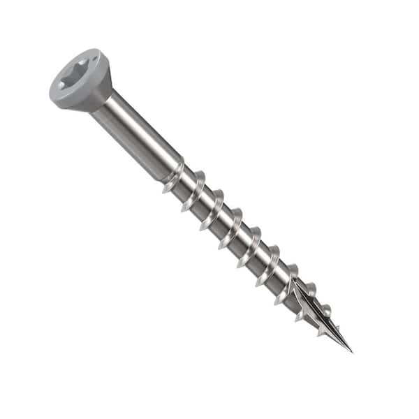 CAMO #8 1-5/8 in. 316 Stainless Steel Gray Premium Star Drive Trim Screws (350-Count)