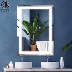 48 in. W x 36 in. H Large Rectangular Frameless LED Light Anti-Fog Wall Bathroom Vanity Mirror Front Light Super Bright