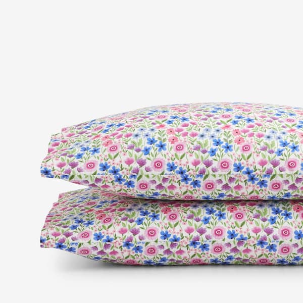 Company Kids White Multi Company Kids Joy Garden Cotton Percale Standard Pillowcase (Set of 2)