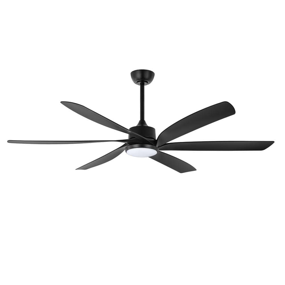 MLiAN 64 in. Indoor Black Color Changing LED Ceiling Fan with