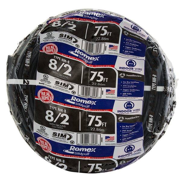 ALL LENGTHS AVAILABLE 8/2 W/GR 35' FT ROMEX INDOOR ELECTRICAL WIRE 