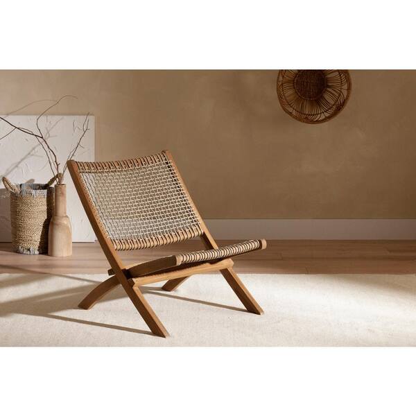 South Shore Balka Beige and Natural 24 in. Accent Without Cushion